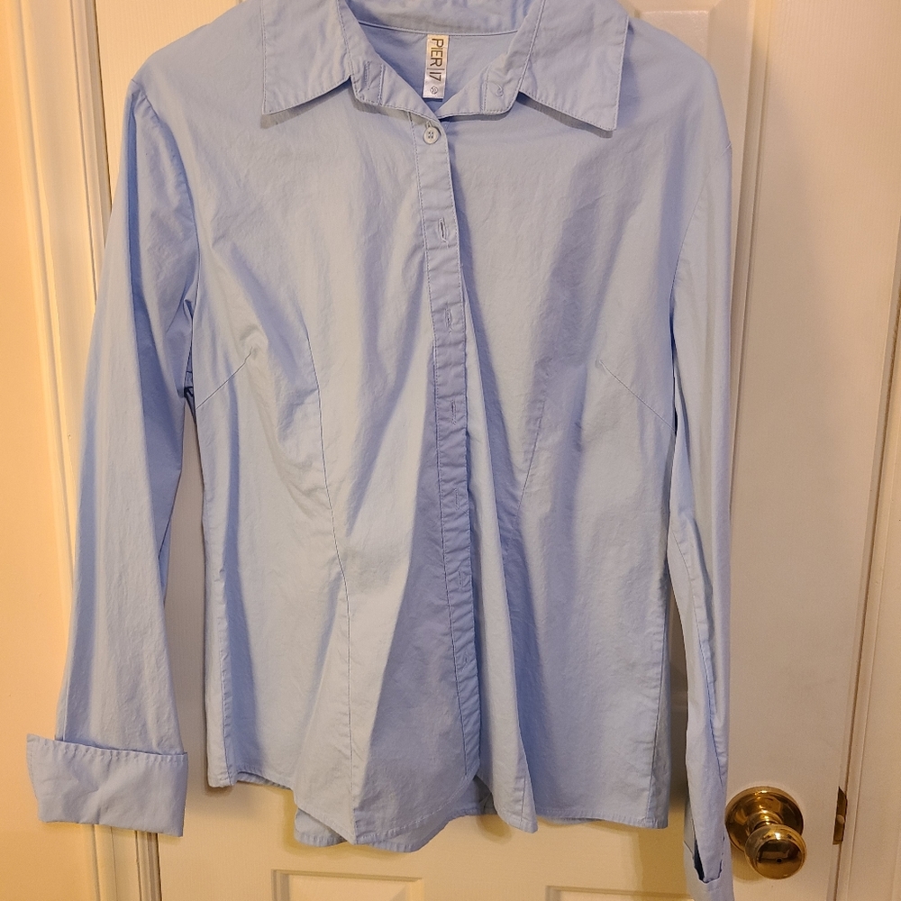 Light blue button down shirt